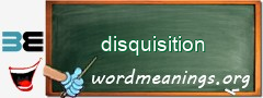 WordMeaning blackboard for disquisition